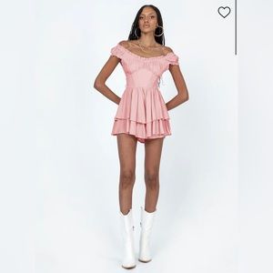 Princess Polly TAHITI ROMPER PINK. Size 6. Never worn, with tags.